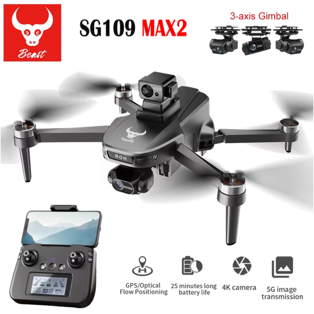 Drone Gimbal 3 Axis - SG109 MAX2 Drone kamera FPV 8K