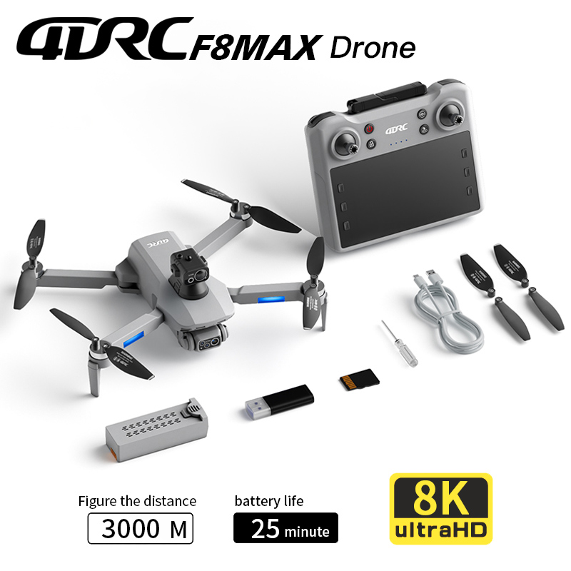 Drone Gimbal Brushless - Drone Profesional F8 MAX GPS dengan