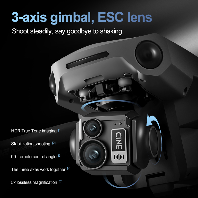 Drone RC Quadcopter 8K 3 Axis  - Drone Gimbal Case ulasan dan harga