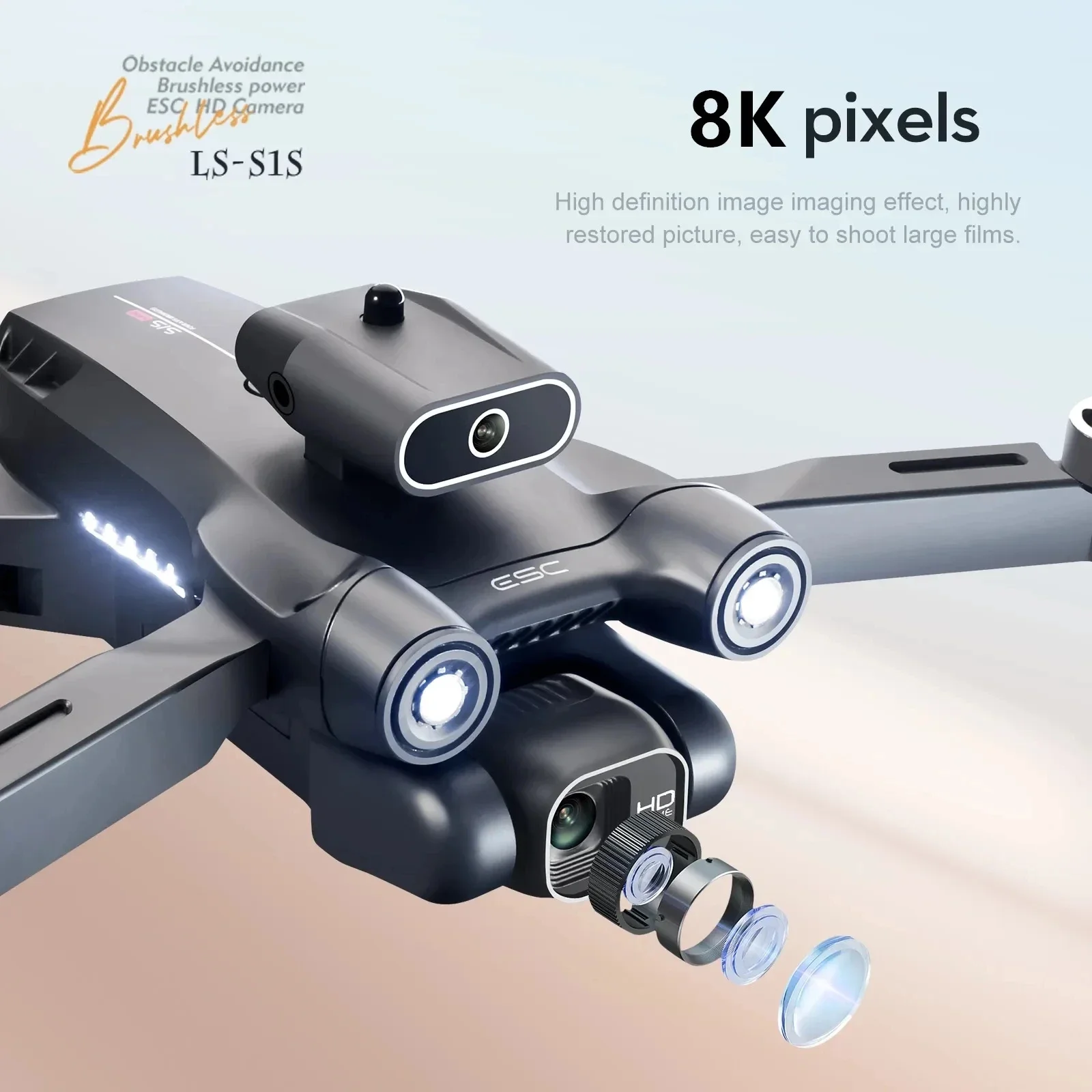 S1S Drone kamera GPS 5G 8K pro - Drone Gimbal Brushless ulasan dan harga