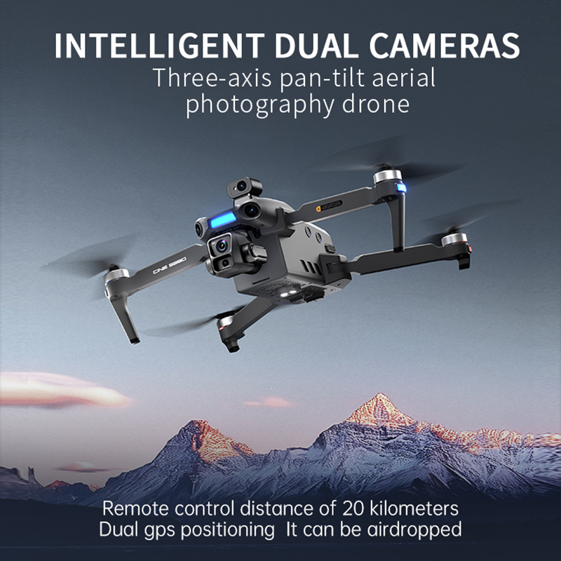 Drone Kamera Ganda 8K Baru 202 - Drone Gimbal 3 Axis ulasan dan harga