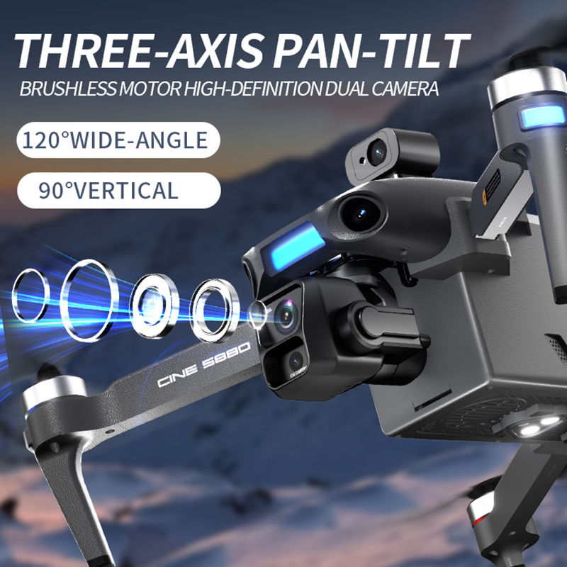 Drone Kamera Ganda 8K Baru 202 - Drone Gimbal 3 Axis ulasan dan harga