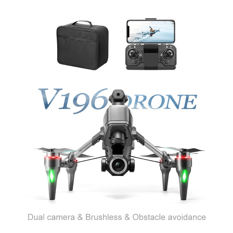 2025 V196 Drone Penghindar Rin - Drone Gimbal 2 Axis ulasan dan harga